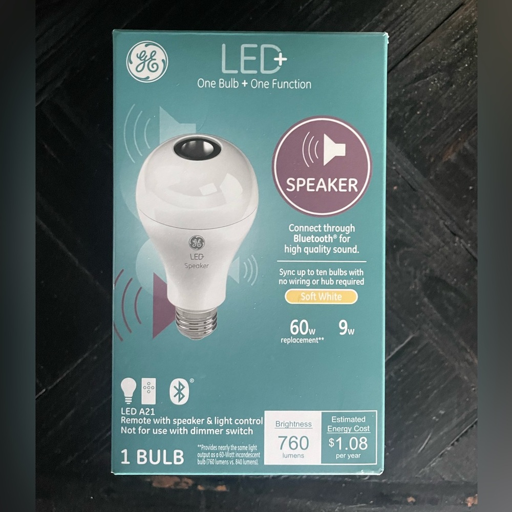 GE LED+ Speaker Light Bulb